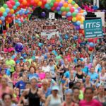 BERN, 12JUN16 - Start zum 10 km Lauf mit neuer Streckenfuehrung. Die Laeuferinnen starten in mehreren Bloecken auf der Monbijoustrasse - ein sehenswertes Schauspiel. Impression vom 30. Schweizer Frauenlauf in Bern am 12. Juni 2016.Impression of the 30th Swiss Women's Run in Bern, Switzerland, June 12, 2016. With more than 16,000 participants, the Swiss Women's Run is the largest women's sports event in Switzerland.swiss-image.ch/Photo Andy Mettler