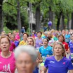 BERN, 12JUN16 - Nur fuer Frauenfuesse: Strassen und Wege gehoeren auf der 10 km Strecke den Laeuferinnen des 30. Schweizer Frauenlauf in Bern am 12. Juni 2016.Impression of the 30th Swiss Women's Run in Bern, Switzerland, June 12, 2016. With more than 16,000 participants, the Swiss Women's Run is the largest women's sports event in Switzerland.swiss-image.ch/Photo Andy Mettler