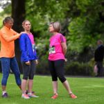 BERN, 12JUN16 - Auflockern vor dem Rennen. Bern im Lauffieber: Ueber 16'000 laufbegeisterte Frauen treten in den verschiedenen Kategorien zu den Rennen in und um die Berner Altstadt an. Impression vom 30. Schweizer Frauenlauf in Bern am 12. Juni 2016.Impression of the 30th Swiss Women's Run in Bern, Switzerland, June 12, 2016. With more than 16,000 participants, the Swiss Women's Run is the largest women's sports event in Switzerland.swiss-image.ch/Photo Michael Buholzer