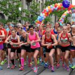 BERN, 12JUN16 - Konzentration beim Start zum 10 km Lauf mit neuer Streckenfuehrung. Die Laeuferinnen starten in mehreren Bloecken auf der Monbijoustrasse - ein sehenswertes Schauspiel. Impression vom 30. Schweizer Frauenlauf in Bern am 12. Juni 2016.Impression of the 30th Swiss Women's Run in Bern, Switzerland, June 12, 2016. With more than 16,000 participants, the Swiss Women's Run is the largest women's sports event in Switzerland.swiss-image.ch/Photo Michael Buholzer