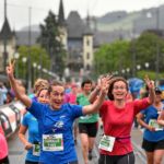 BERN, 12JUN16 - Bern im Lauffieber: Ueber 15'000 laufbegeisterte Frauen und Maedchen starteten in verschiedenen Kategorien zu den Rennen in und um die Berner Altstadt an. Spass und Freude am Laufen praegten die Stimmung, der einige Regentropfen nichts anhaben konnten. Impression vom 30. Schweizer Frauenlauf in Bern am 12. Juni 2016.Impression of the 30th Swiss Women's Run in Bern, Switzerland, June 12, 2016. With more than 16,000 participants, the Swiss Women's Run is the largest women's sports event in Switzerland.swiss-image.ch/Photo Michael Buholzer