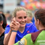 BERN, 12JUN16 - 10 km durch Bern sind geschafft: Freudig und/oder erschoepft laufen die Frauen ins Ziel beim Bundeshaus anlaesslich des 30. Schweizer Frauenlauf in Bern am 12. Juni 2016.Impression of the 30th Swiss Women's Run in Bern, Switzerland, June 12, 2016. With more than 16,000 participants, the Swiss Women's Run is the largest women's sports event in Switzerland.swiss-image.ch/Photo Michael Buholzer