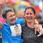 BERN, 12JUN16 - Gluecklich ueber die vollbrachte Leistung: Laeuferinnen freuen sich ueber die Zielankunft anlaesslich des 30. Schweizer Frauenlauf in Bern am 12. Juni 2016.Impression of the 30th Swiss Women's Run in Bern, Switzerland, June 12, 2016. With more than 16,000 participants, the Swiss Women's Run is the largest women's sports event in Switzerland.swiss-image.ch/Photo Michael Buholzer