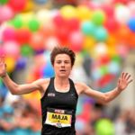 BERN, 12JUN16 - Maja Neuenschwander aus Rubingen freut sich beim Zieleinlauf als Dritte im Elite Rennen ueber 5 Kilometer anlaesslich des 30. Schweizer Frauenlauf in Bern am 12. Juni 2016.Impression of the 30th Swiss Women's Run in Bern, Switzerland, June 12, 2016. With more than 16,000 participants, the Swiss Women's Run is the largest women's sports event in Switzerland.swiss-image.ch/Photo Michael Buholzer